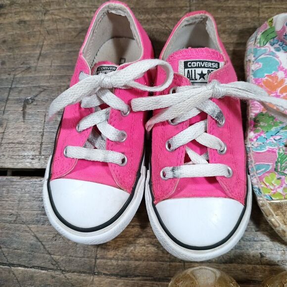 THREE Converse Lily Pulitzer Disney Princess Sz 7/8 & 9 Shoes Sneakers - Picture 3 of 9